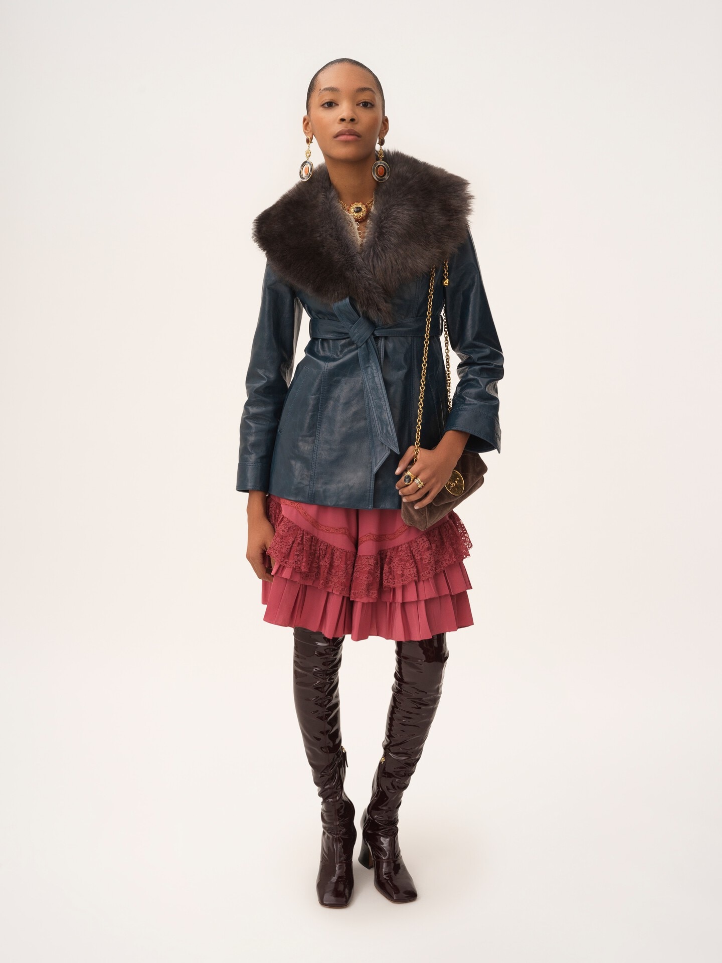 Short coat in leather - 3