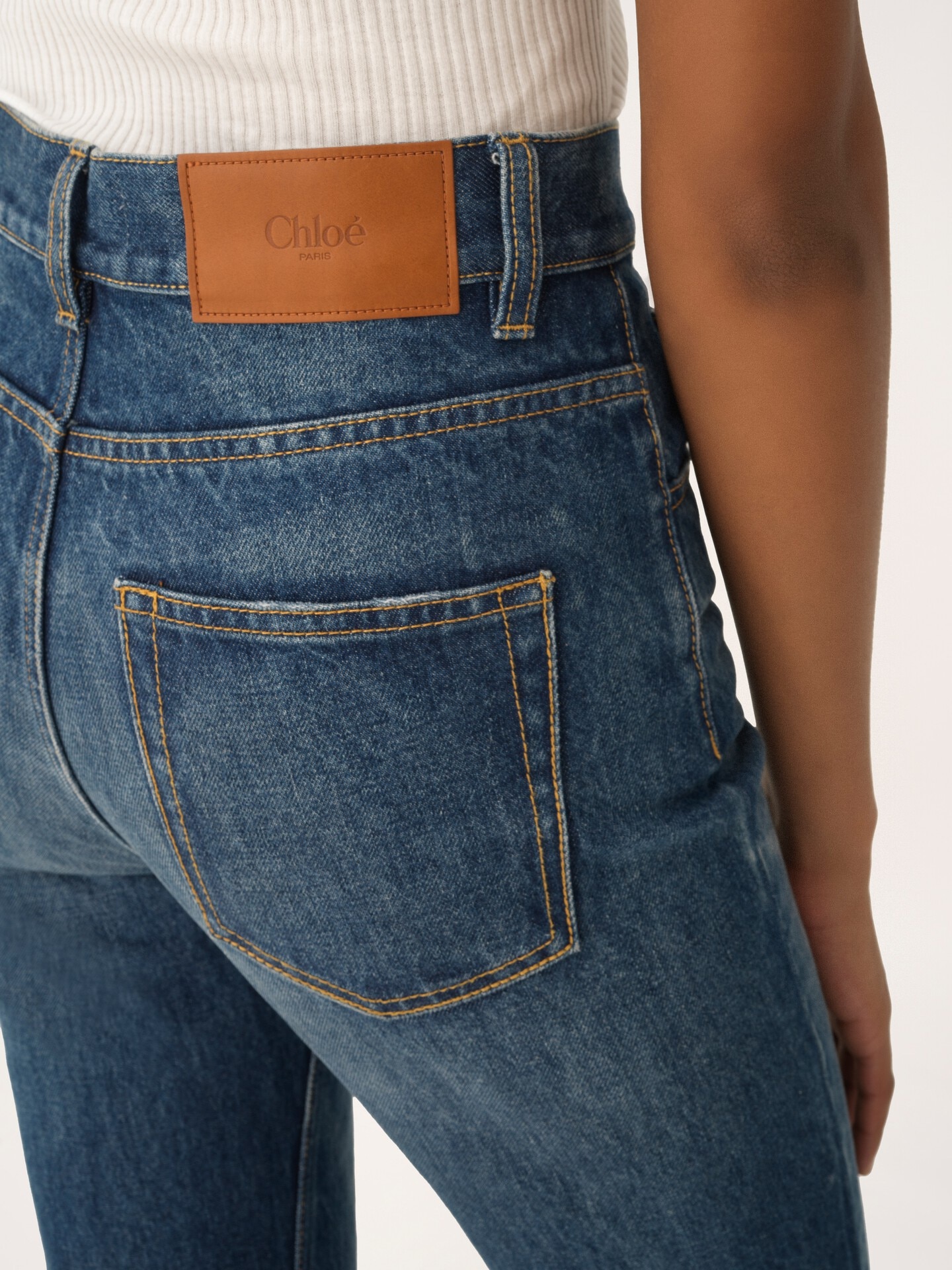 Flared jeans in denim - 8