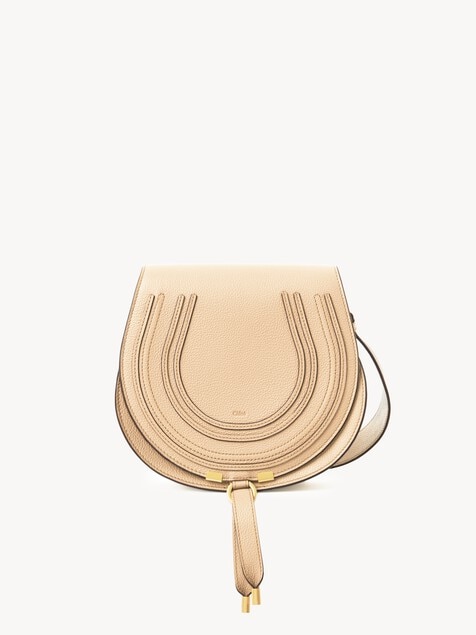 Marcie saddle bag in grained leather