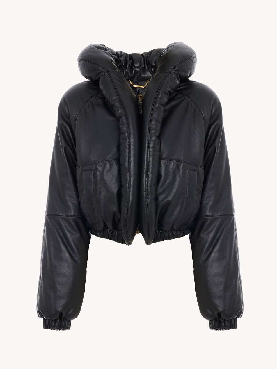 Doudoune courte en cuir