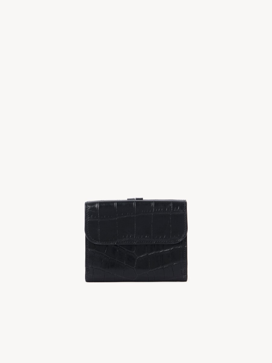 Small Alphabet tri-fold in croco-effect leather - 4