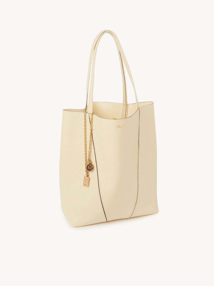 Chlo&eacute; Spin tote bag in grained leather - 4