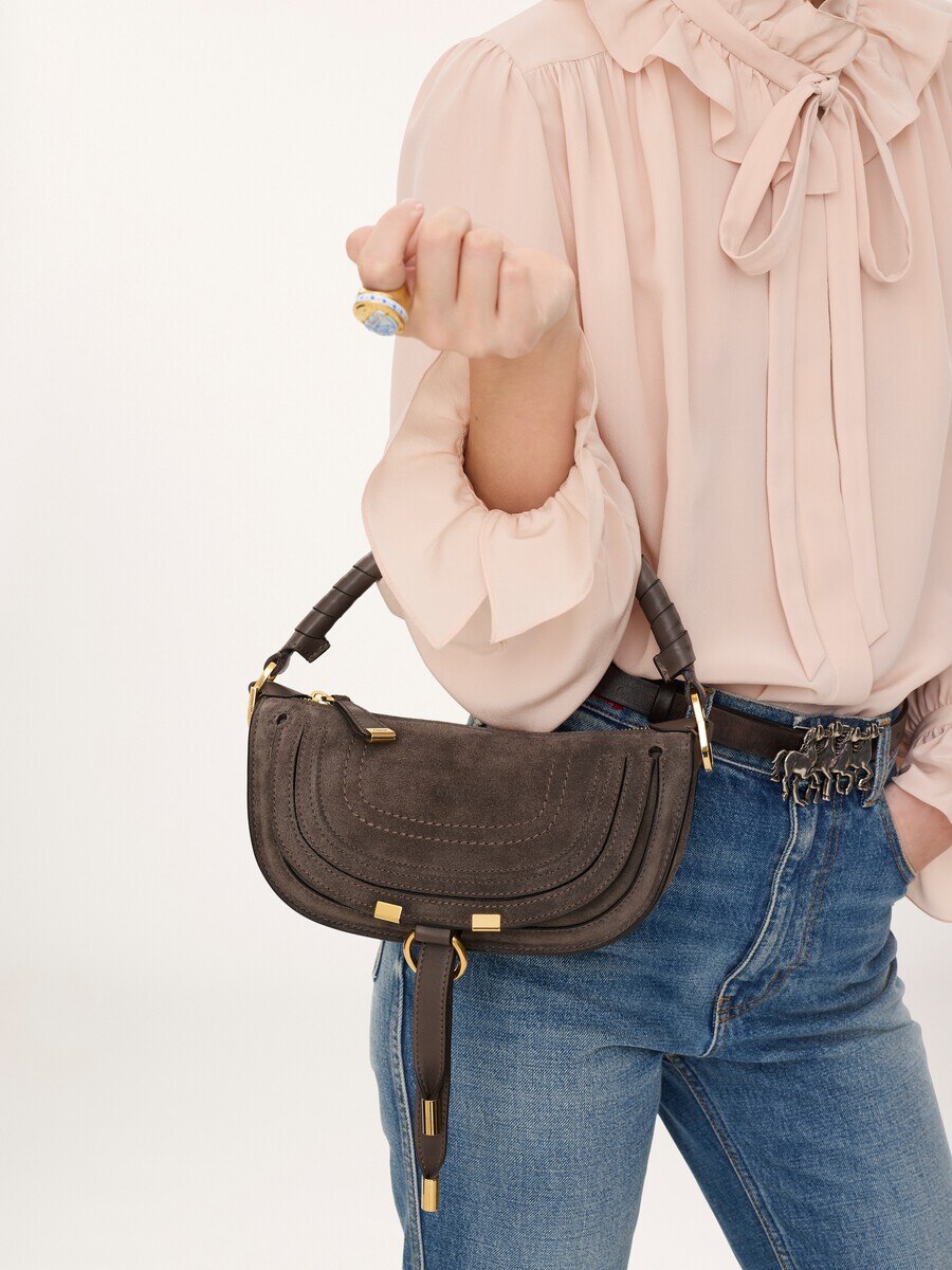 Minibolso de hombro Marcie de ante - 3