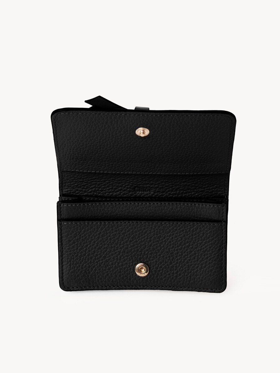 Alphabet card holder in grained leather - 4