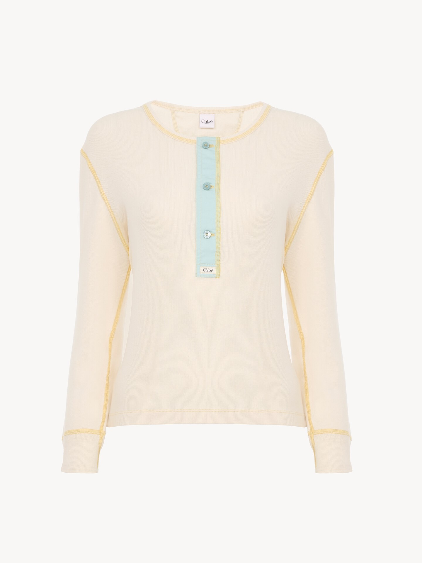 Camisa Henley ajustada de jersey de algod&oacute;n - 2.0