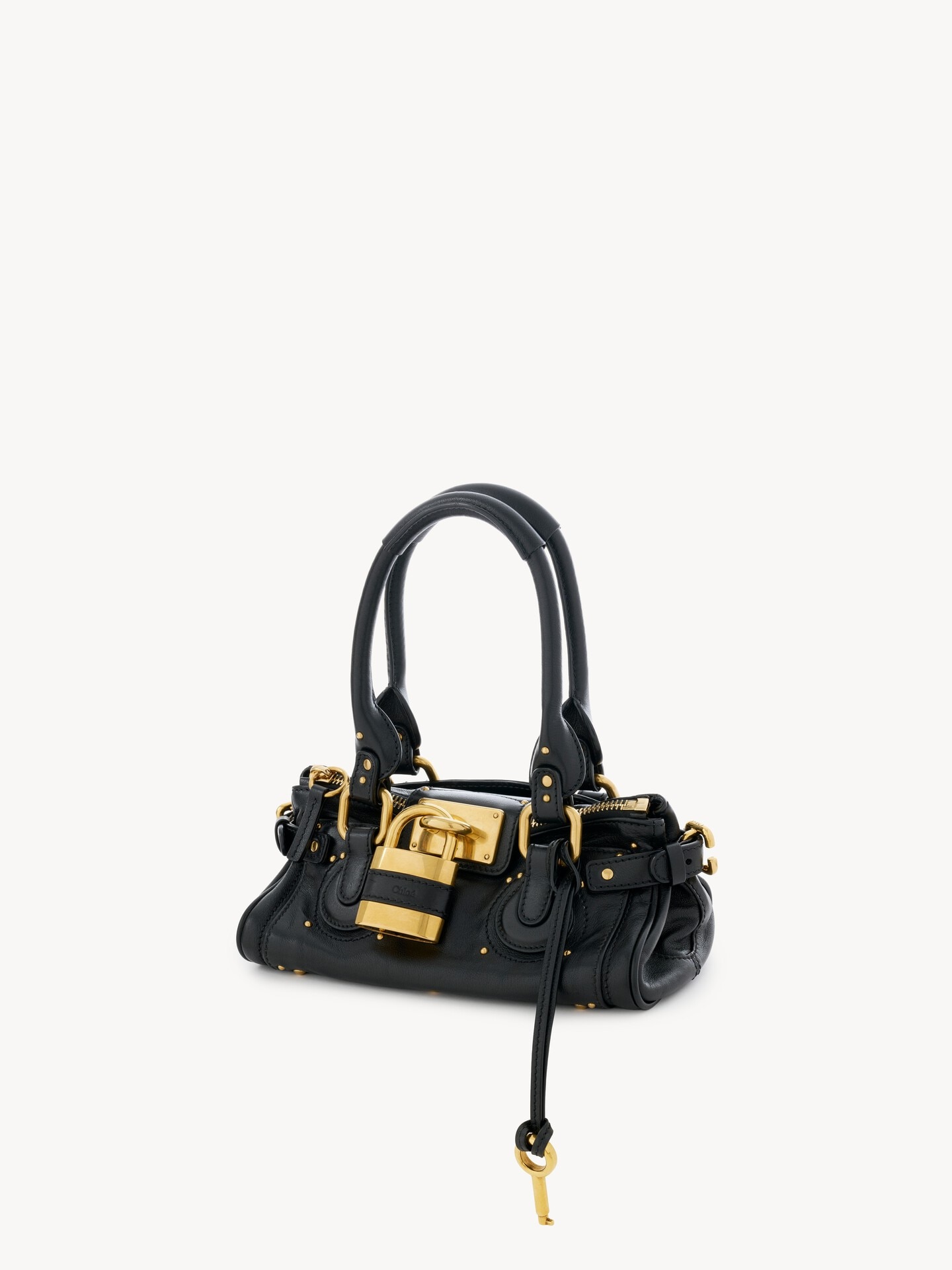 Small Paddington bag in grained leather Black - Chloé