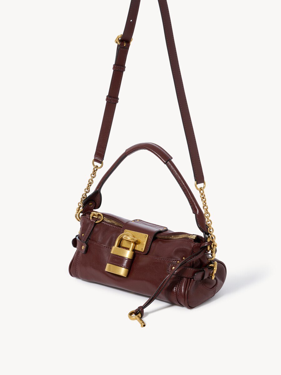 Small Paddington bag with strap in grained leather - 7