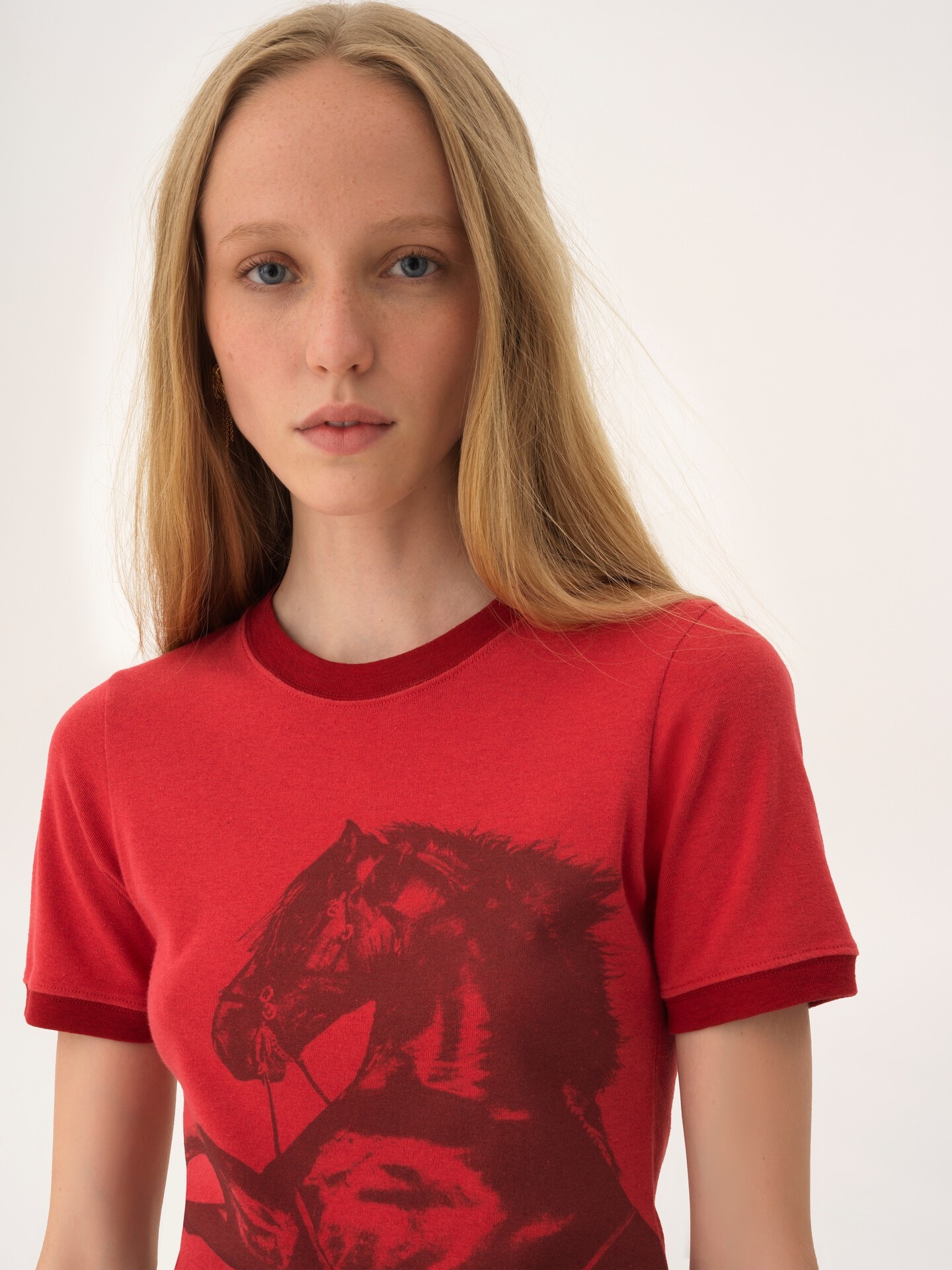 T-shirt ajust&eacute; en jersey chin&eacute; &agrave; logo - 7