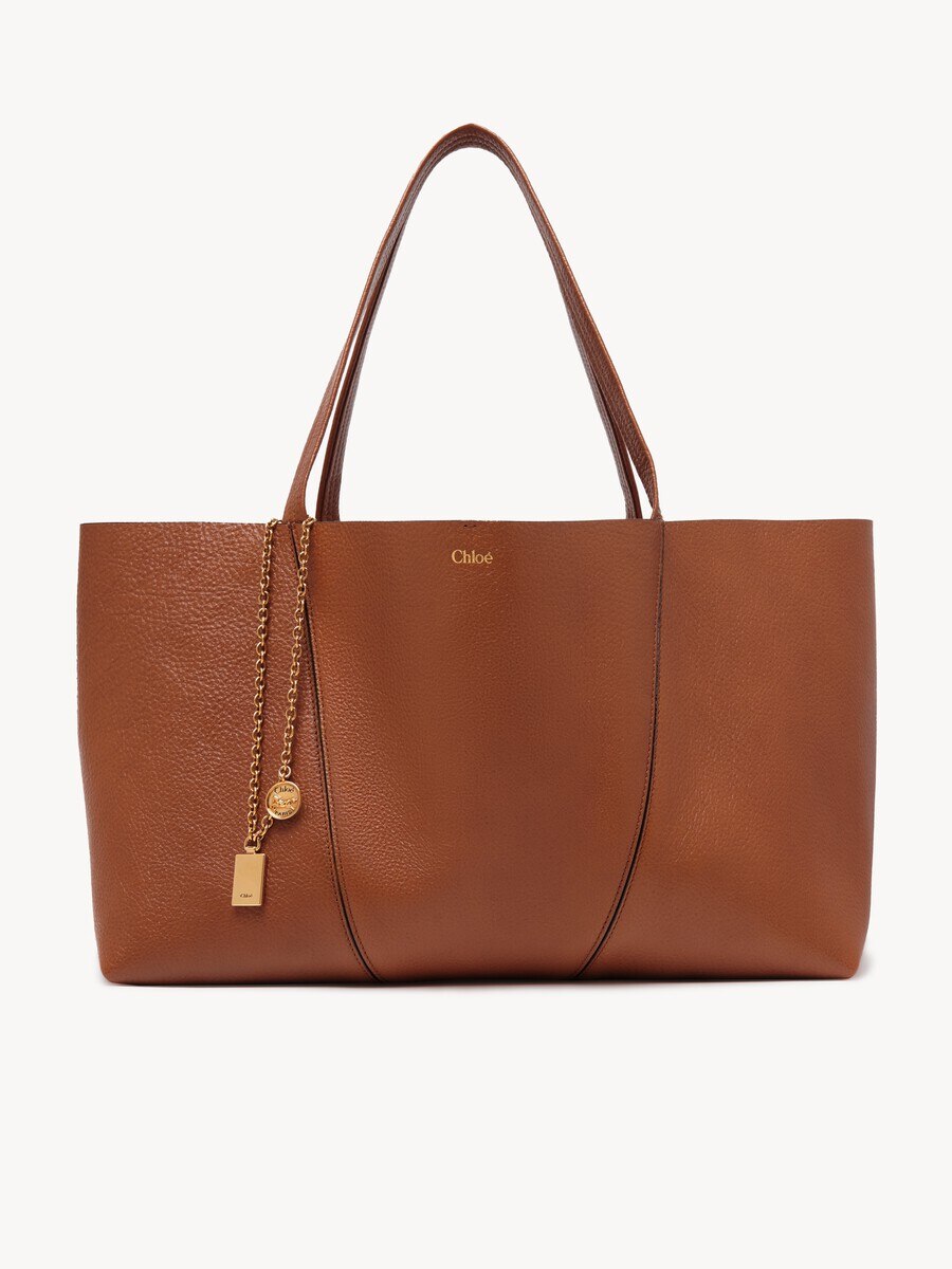 Chlo&eacute; Spin east-west tote bag in grained leather - 1