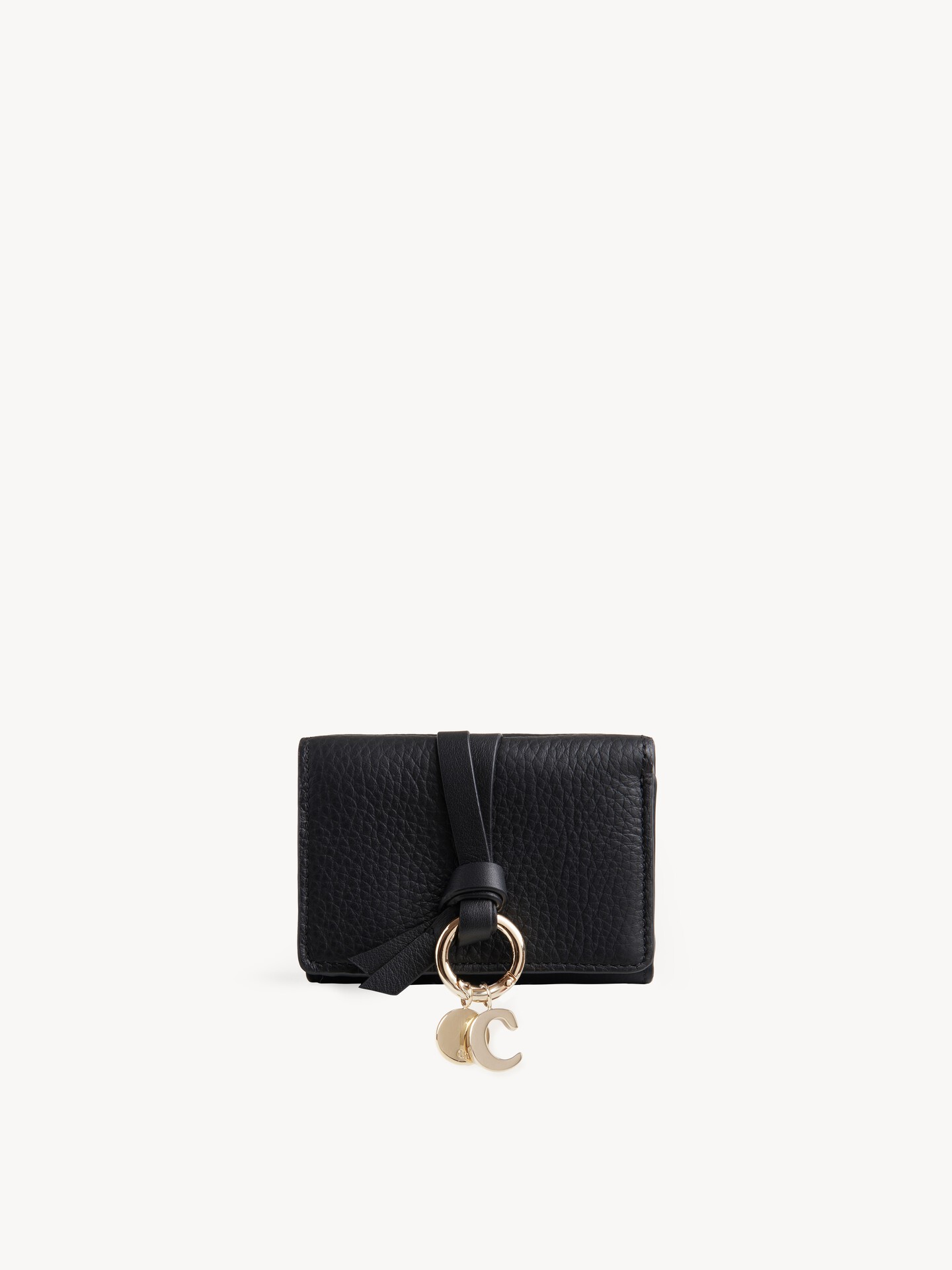 Mini Alphabet tri-fold in grained leather - 1.0