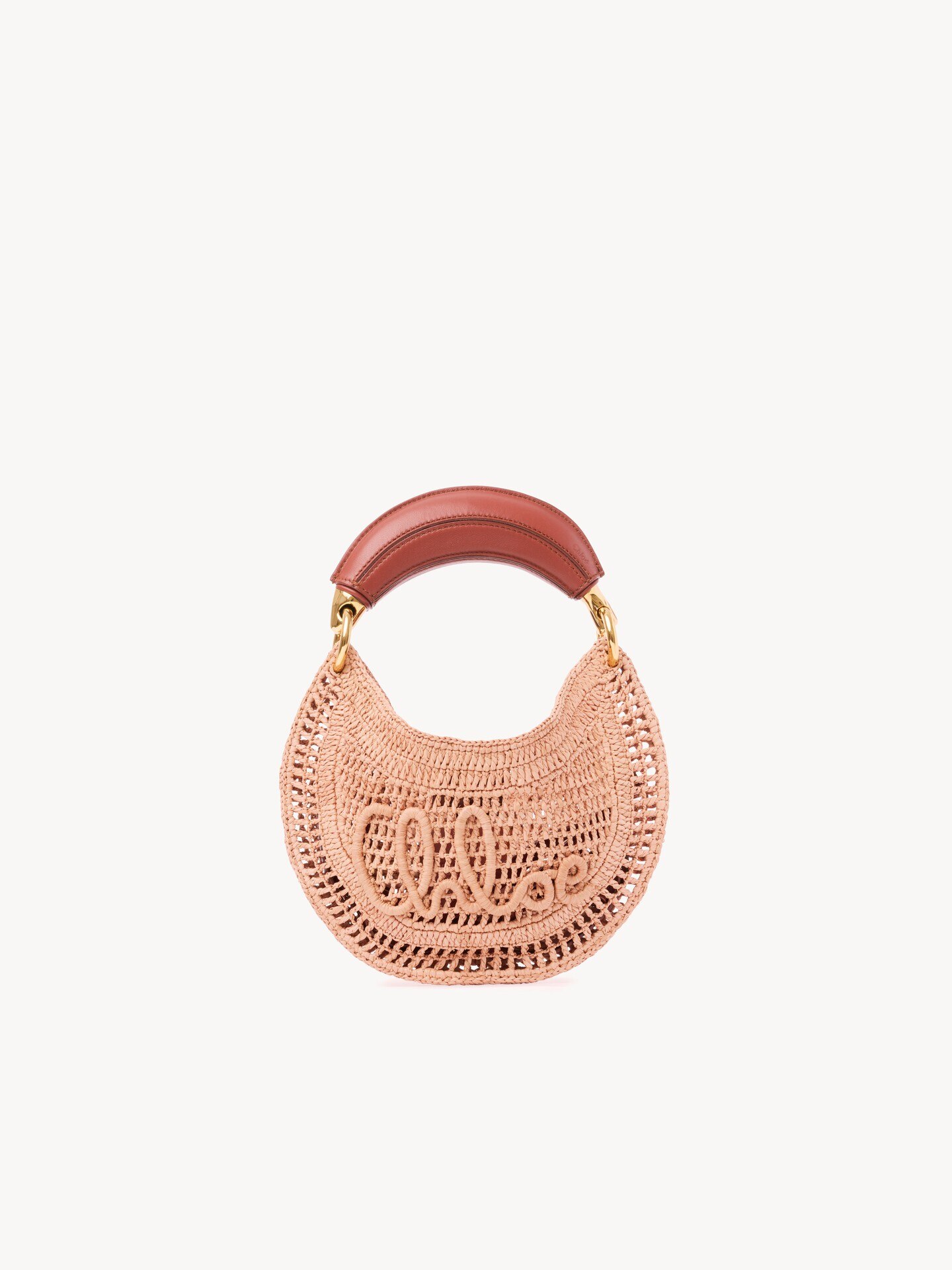 Mini Summer Banana hobo bag with strap in raffia - 1.0