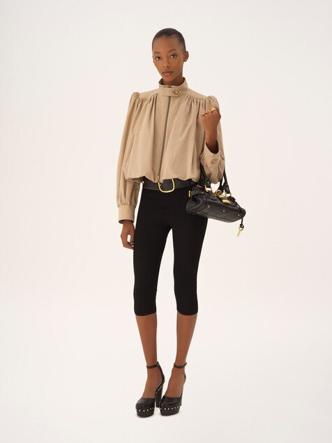 コットンキャンバス製ギャザー ブール ジャケット