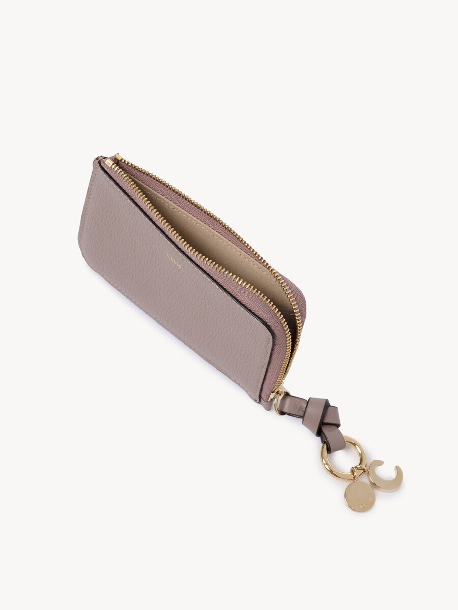 Alphabet wallet in grained leather - 5