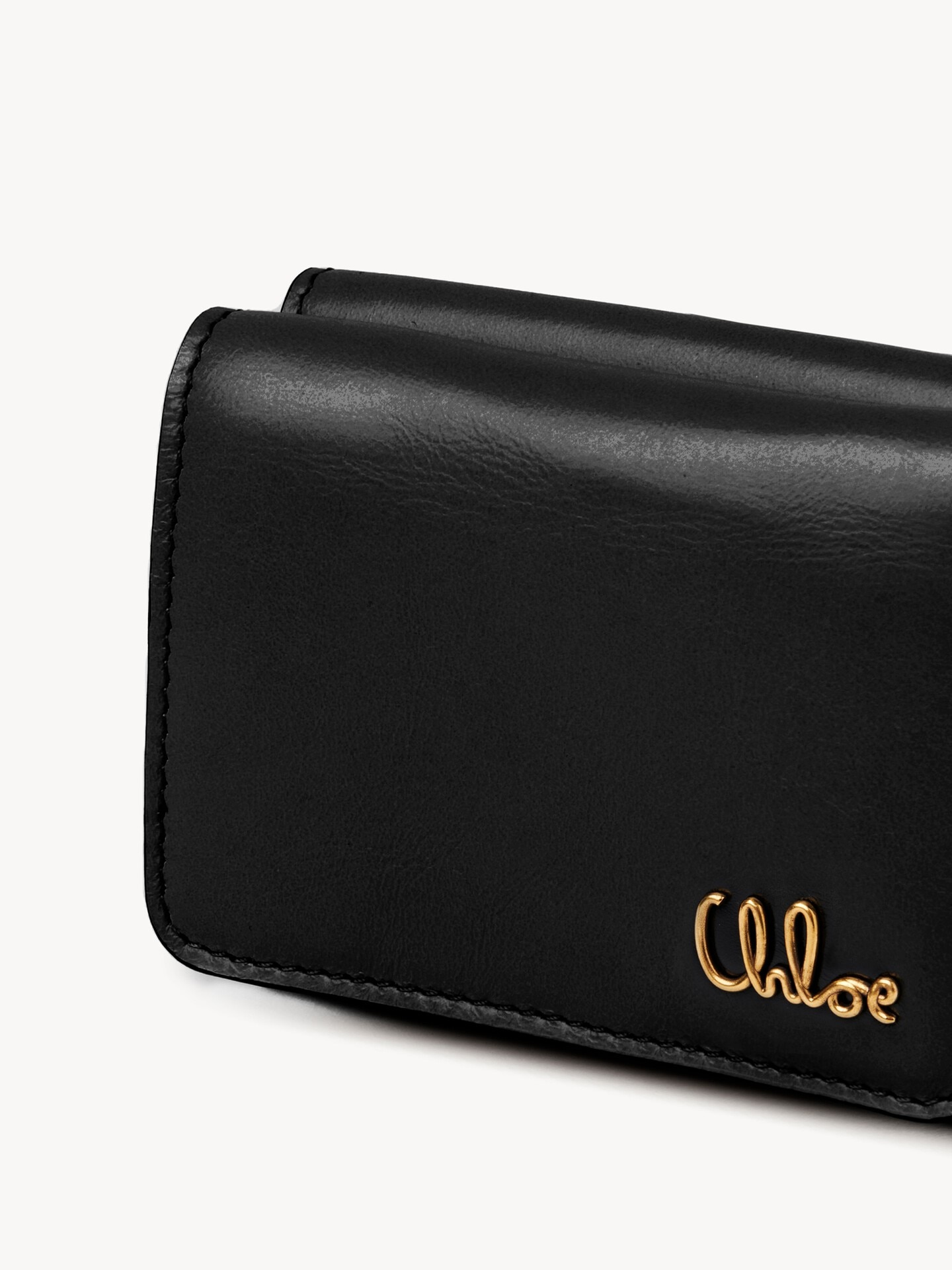 Mini Chlo&eacute; Iconic tri-fold in shiny leather - 6
