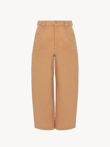 Barrel-leg trousers in cotton canvas  - 2
