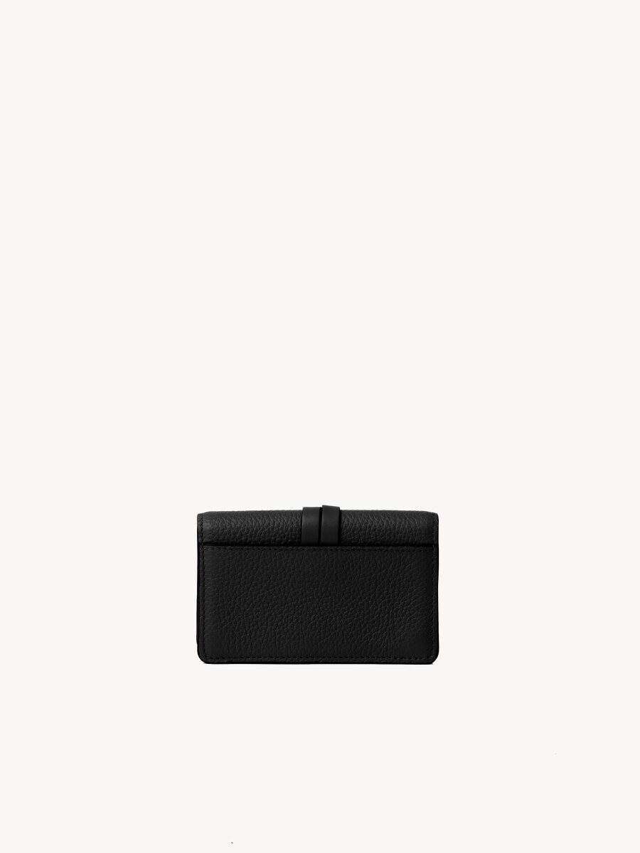Alphabet card holder in grained leather - 3