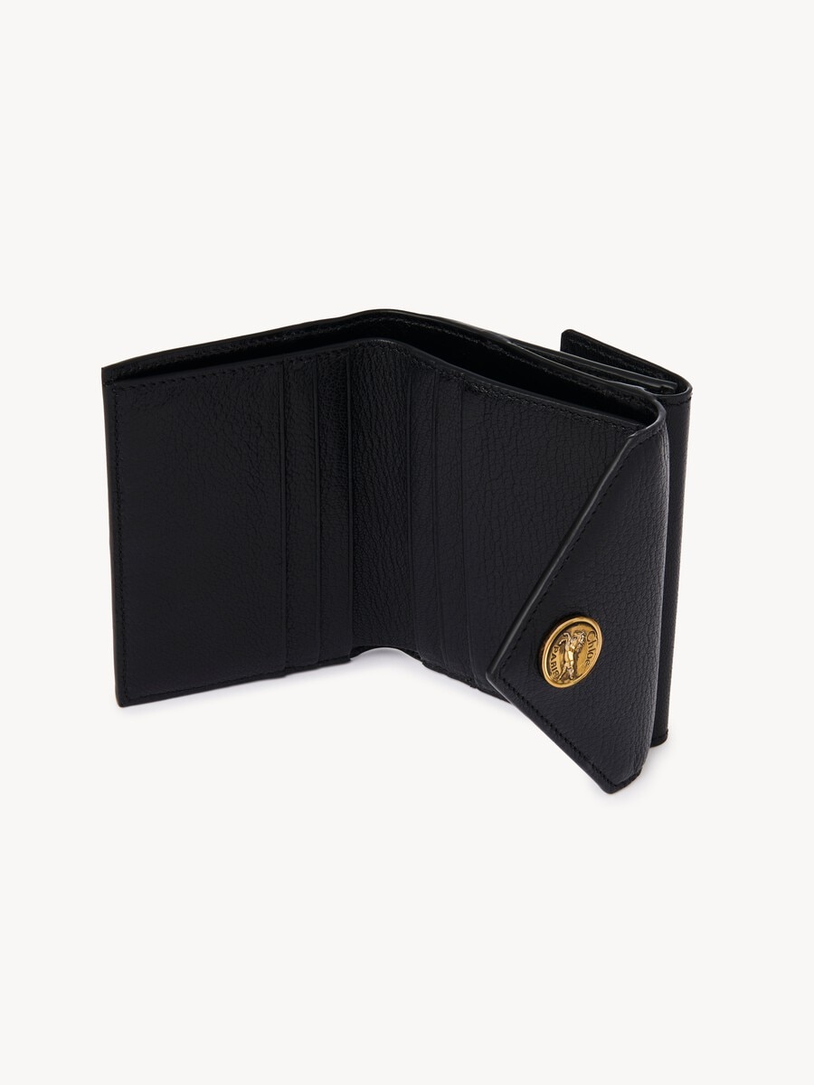 Petit portefeuille &agrave; trois volets Envelope en cuir grain&eacute; - 5