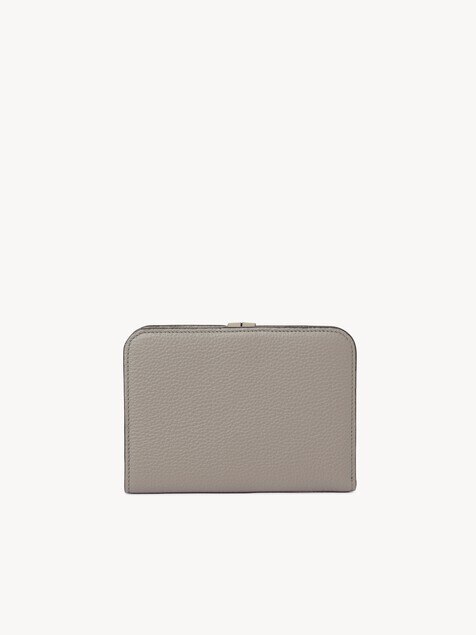 Alphabet bifold wallet in grained leather