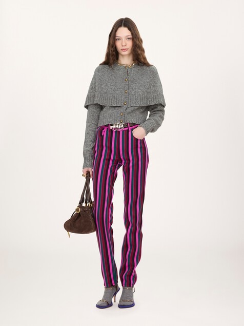 Cape cardigan in a wool & cashmere knit