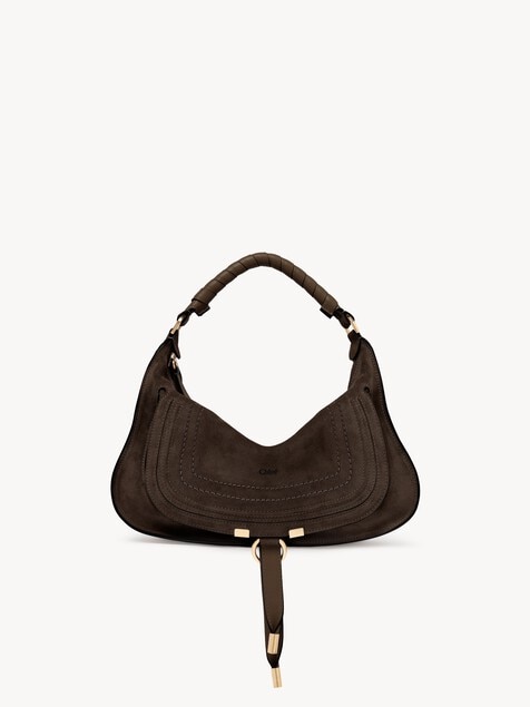 Small Marcie shoulder bag in suede leather
