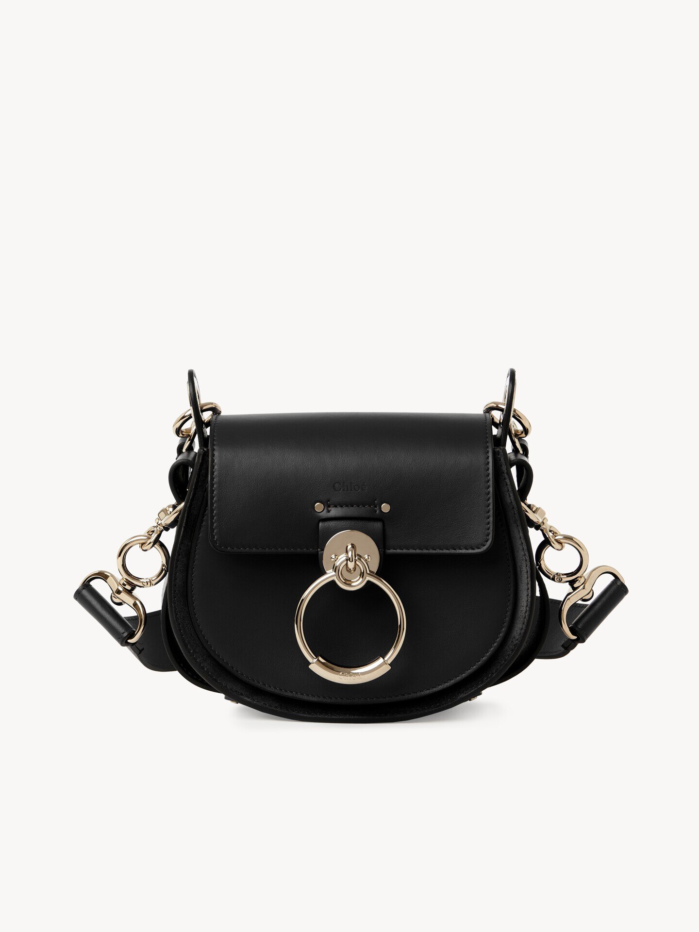 Small Tess bag in shiny & suede leather - 2
