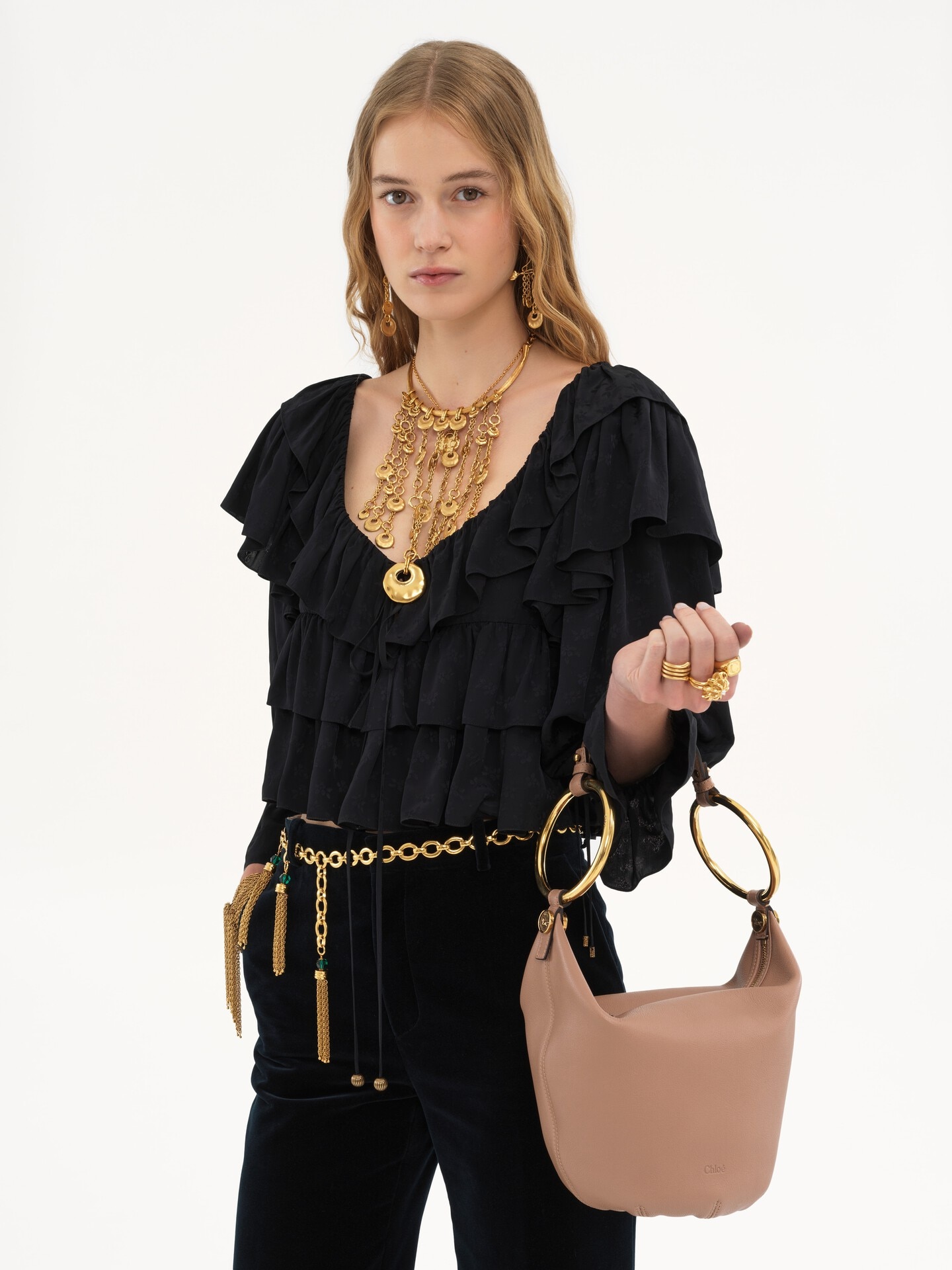 Bolso de mano Bracelet peque&ntilde;o de cuero granulado - 3