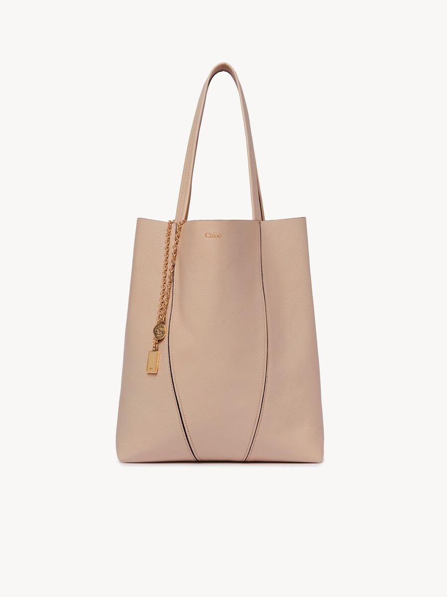 Chlo&eacute; Spin tote bag in grained leather - 7