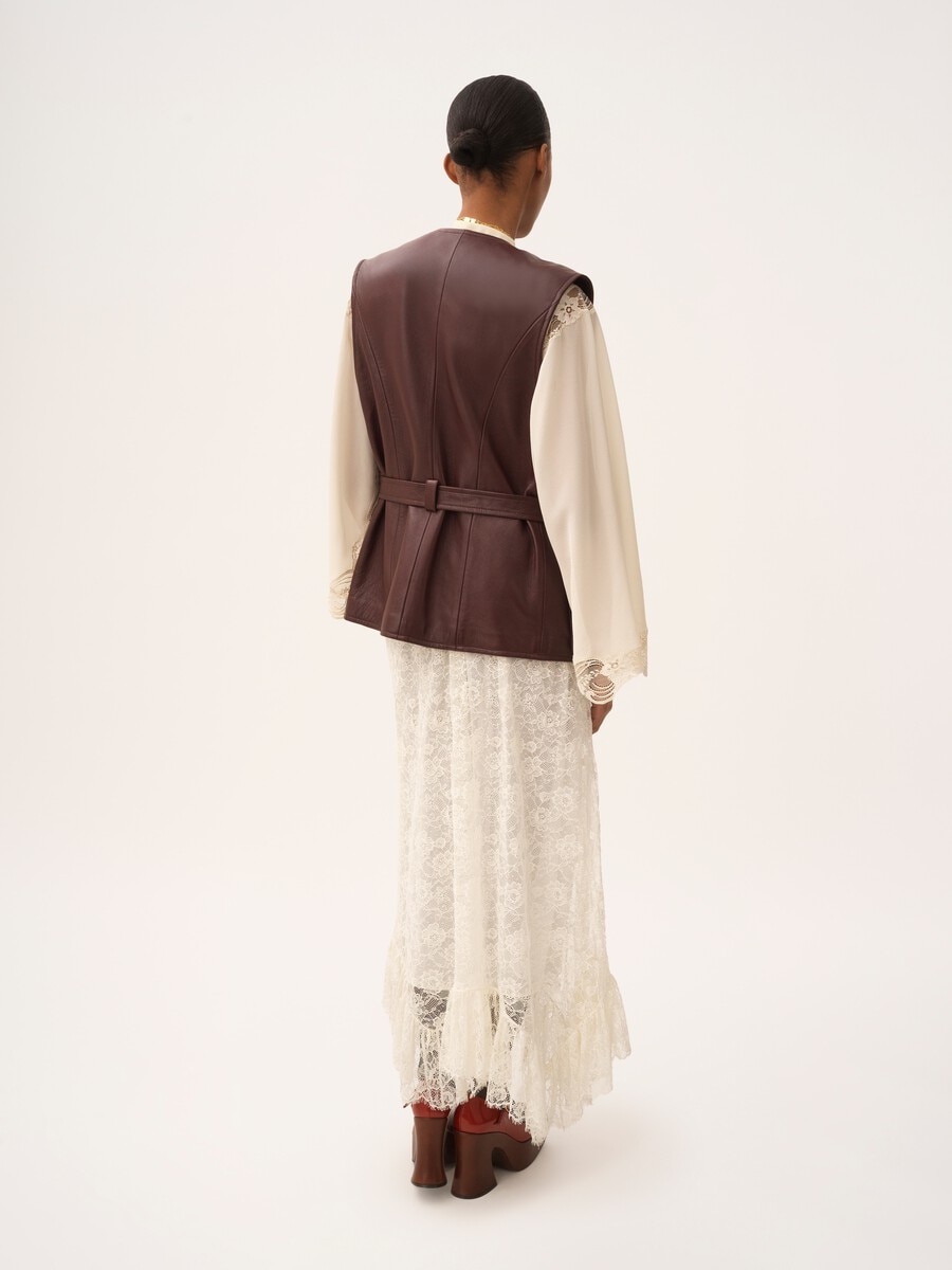 Veste sans manches utilitaire en cuir - 5
