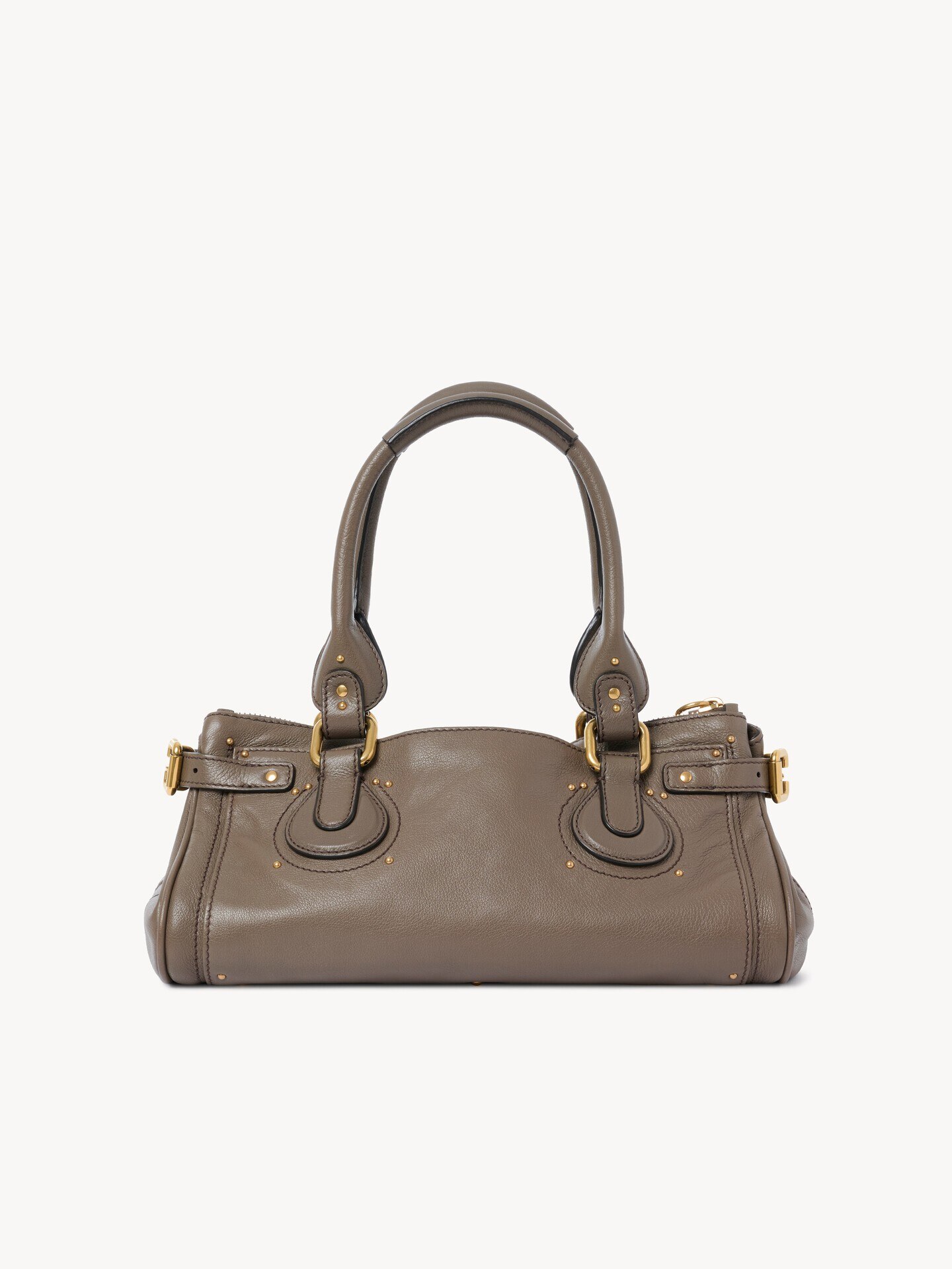 Vintage Chloé Paddington Bags Paddington bag in grained leather Flannel Grey - Chloé