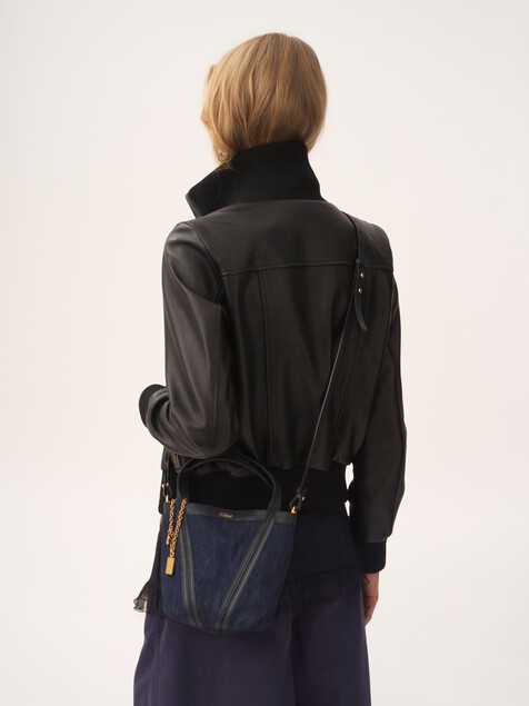 Small Chlo&eacute; Spin tote bag in denim