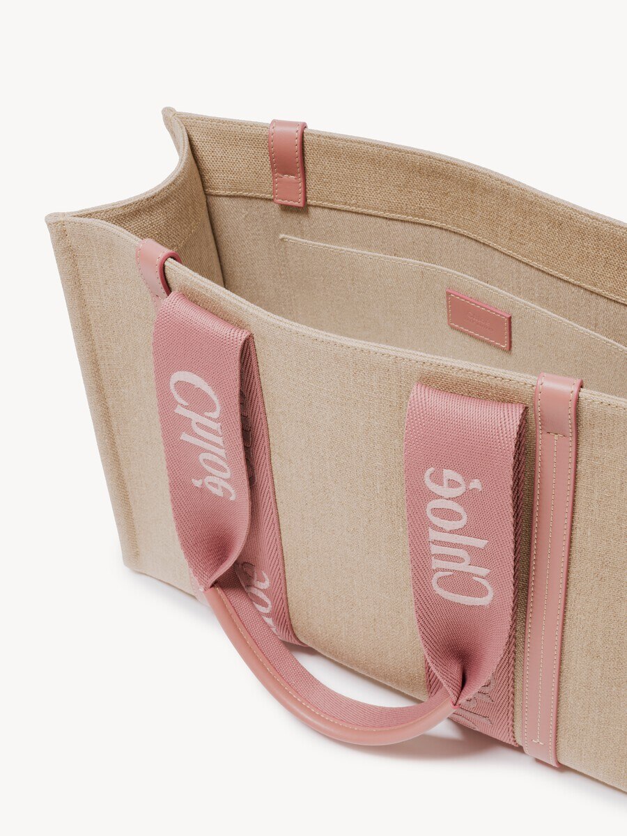 Woody tote bag in linen - 6