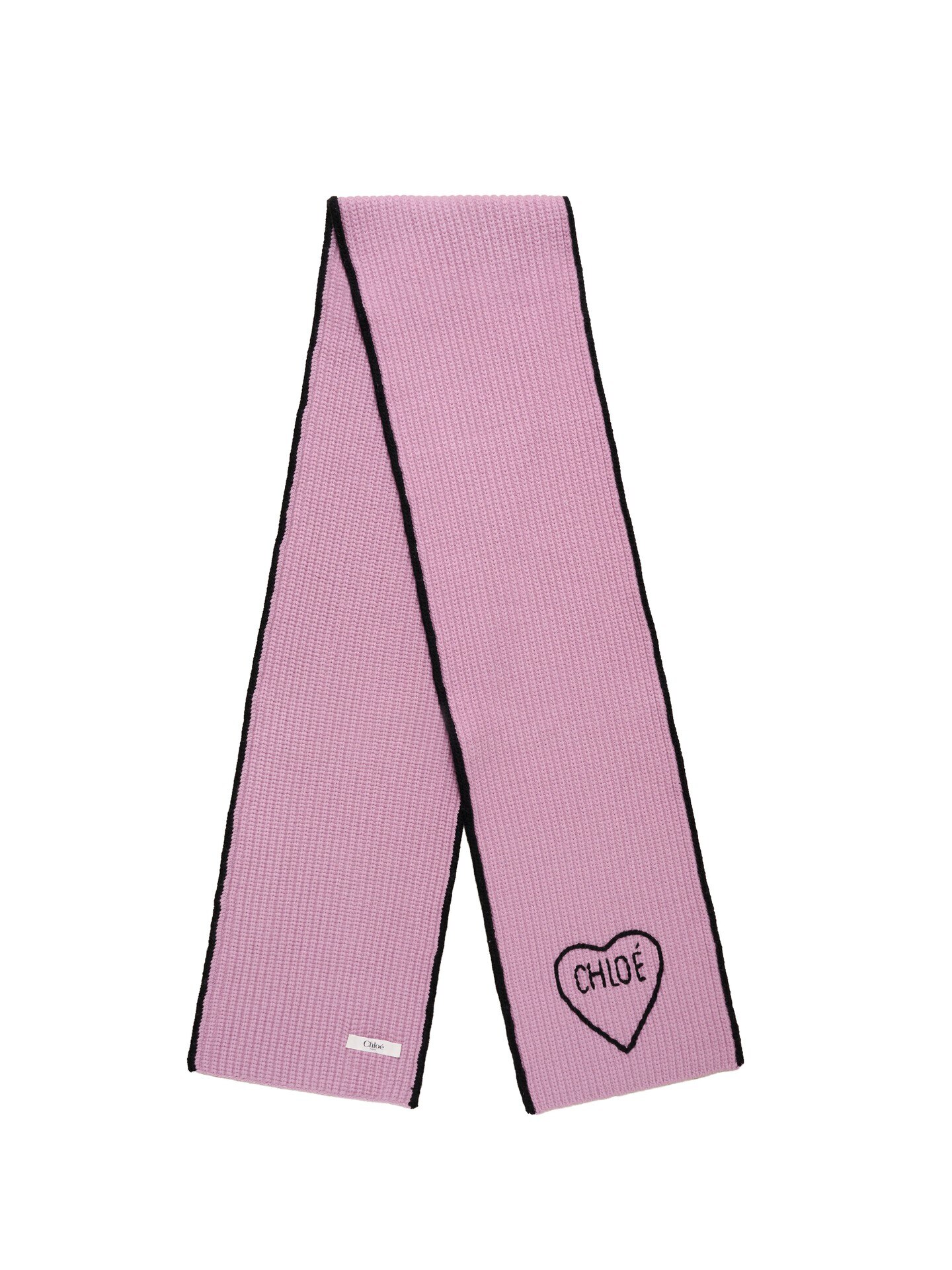 ウール＆カシミア製Chloé Encoeur マフラー グレー - Chloé