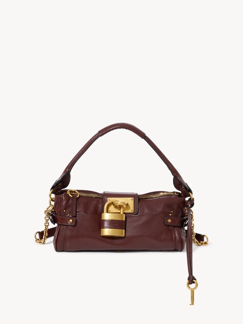 Small Paddington bag with strap in grained leather
