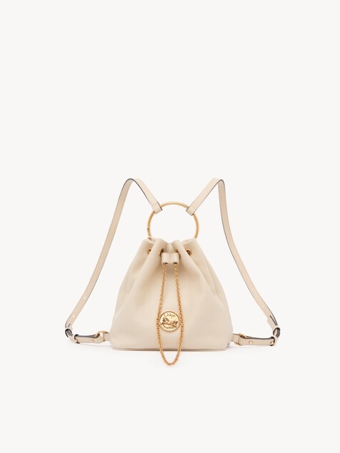 Small Bracelet backpack in grained leather