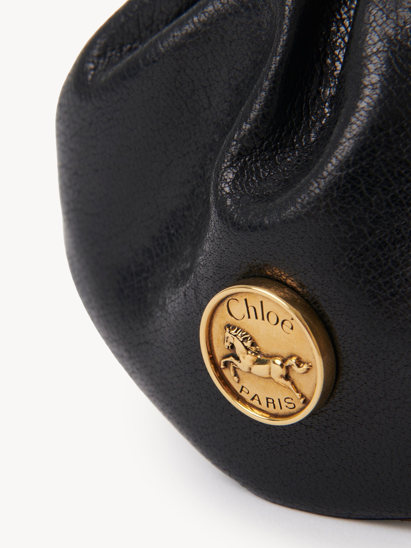 Micromonedero Horse Medal con collar de cuero granulado - 6