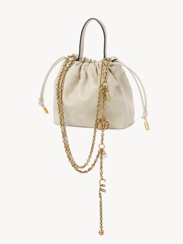 Mini sac cha&icirc;ne port&eacute; &eacute;paule Chlo&eacute; Icons en cuir lisse - 3