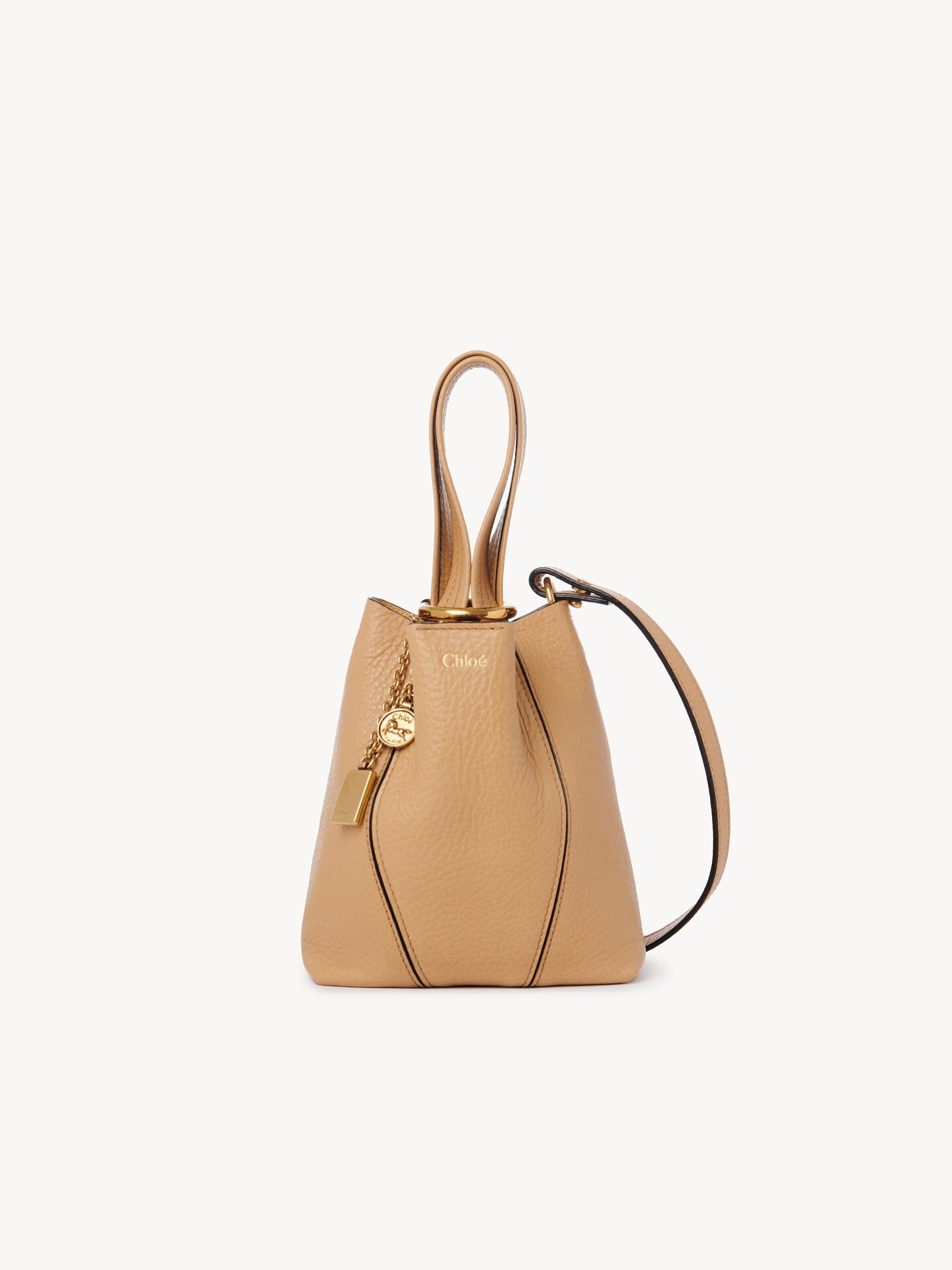 Small Chlo&eacute; Spin tote bag in grained leather - 3