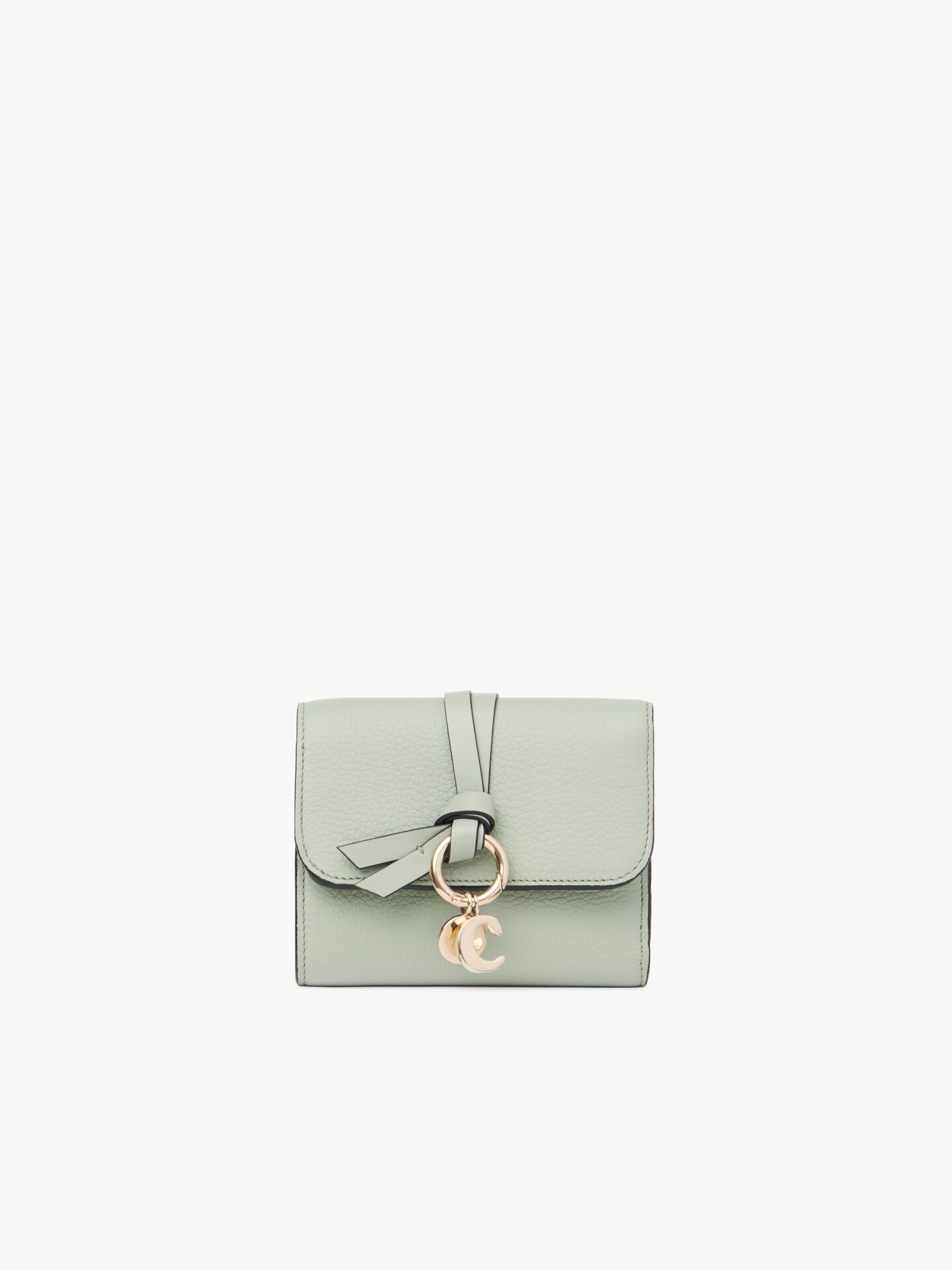Small Alphabet tri-fold in grained leather - 1