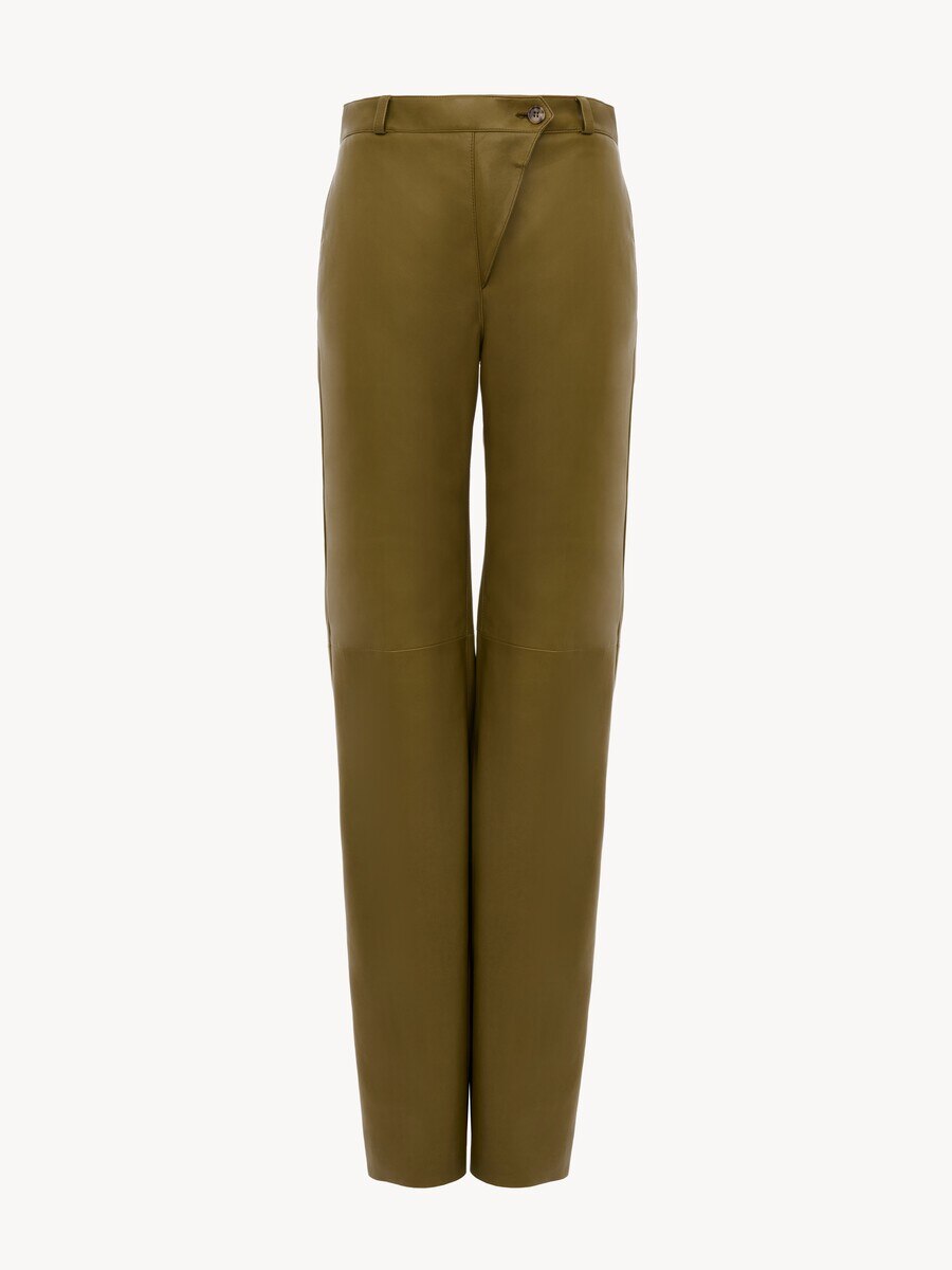 Gerade geschnittene Hose aus Leder - 2