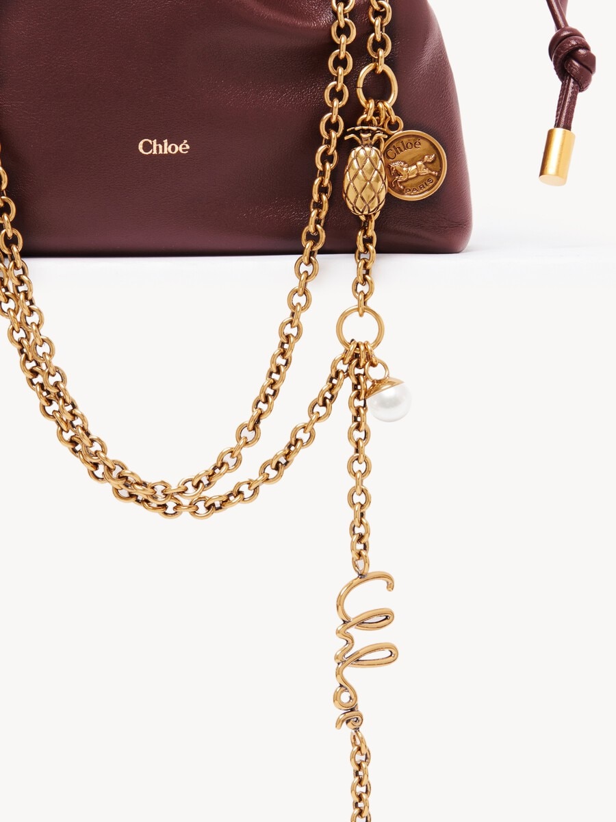 Mini Chlo&eacute; Icons shoulder bag with chain in soft leather - 6
