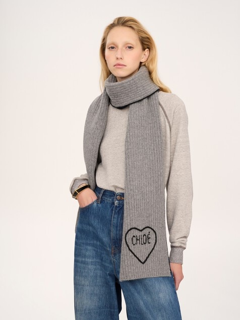 The Chlo&eacute; Encoeur scarf in wool & cashmere