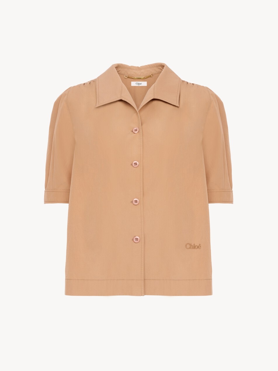 Short-sleeve shirt in cotton poplin - Packshot