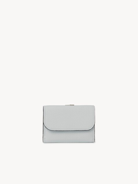 Mini Alphabet tri-fold in grained leather