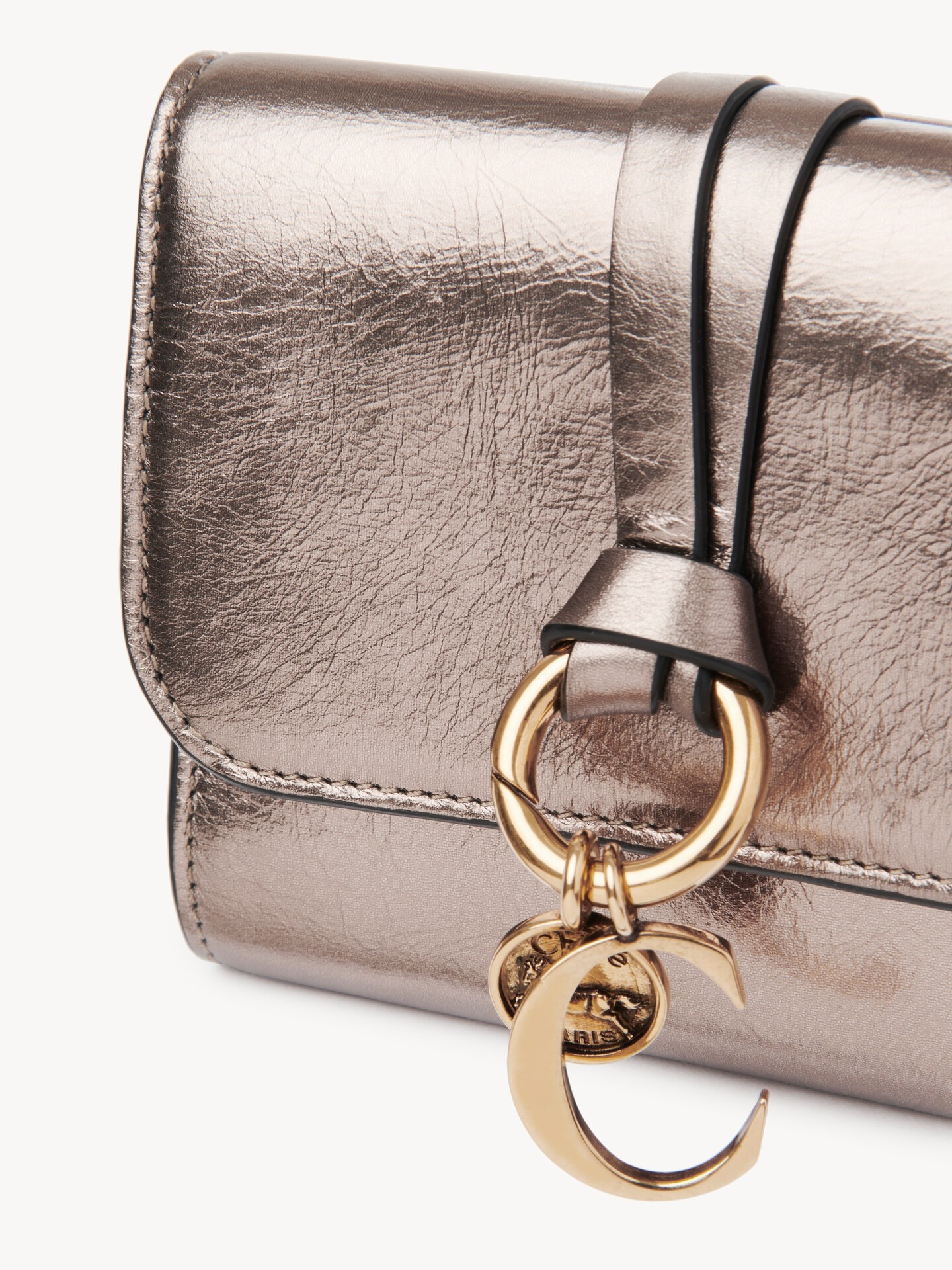 Small Alphabet tri-fold in metallized leather - 6