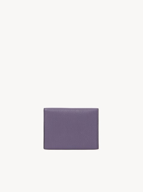 Envelope card holder in grained leather