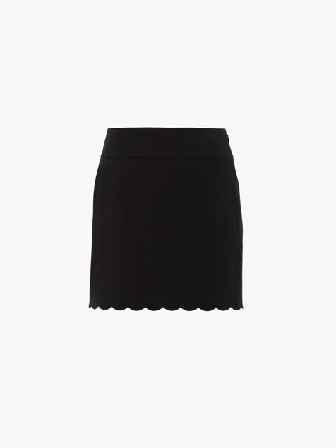 Mini jupe festonn&eacute;e en coton cavalry souple 