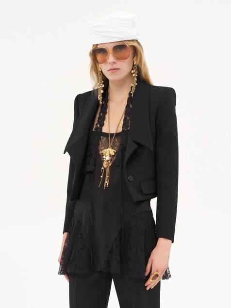 Heritage tailored jacket in wool gabardine