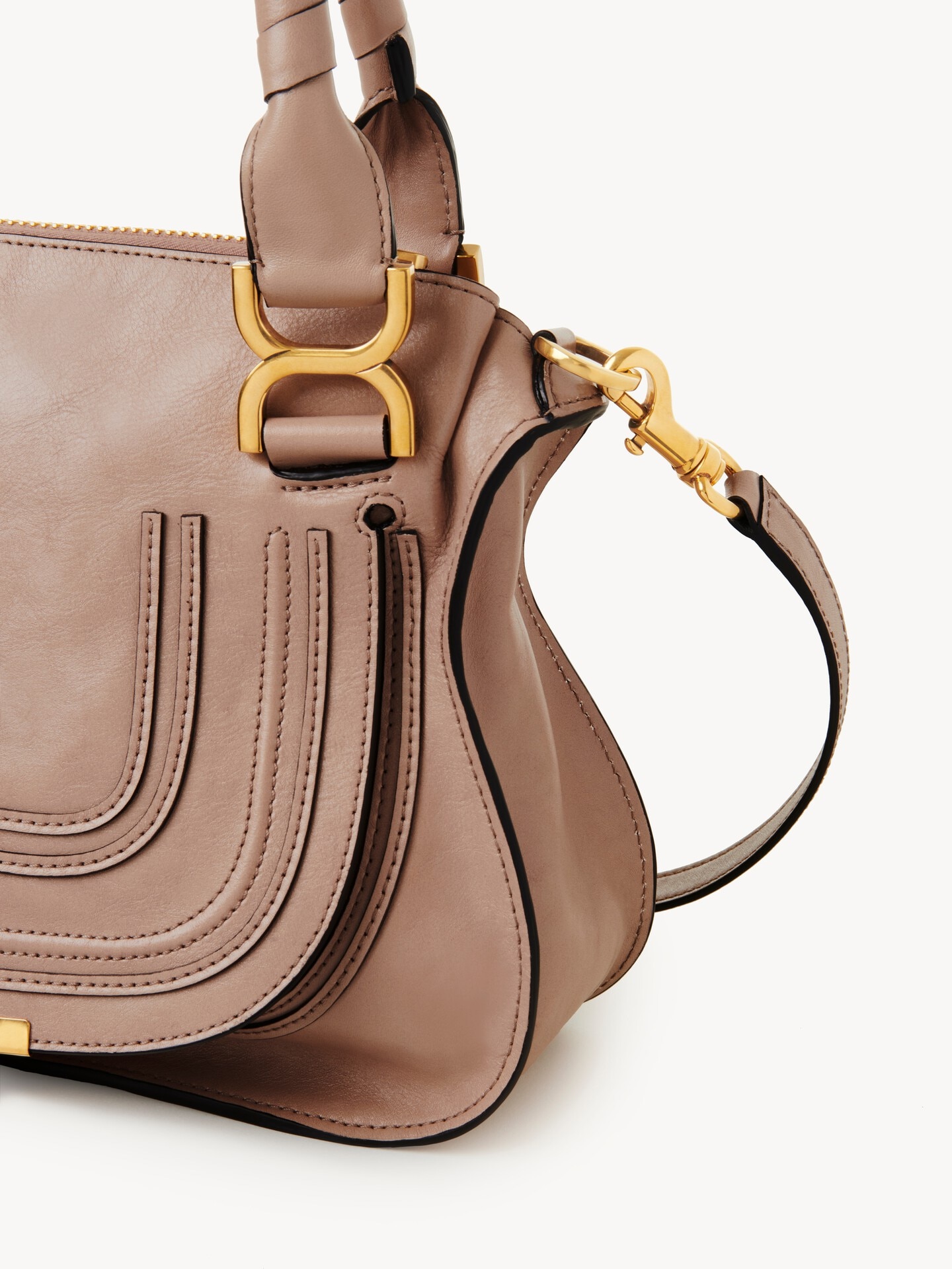 Kleine Marcie Tasche aus gl&auml;nzendem Leder - 4