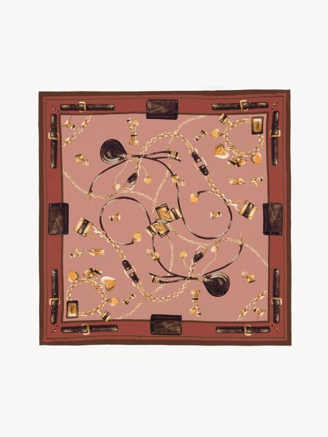 The Chlo&eacute; Paddington square scarf in silk twill