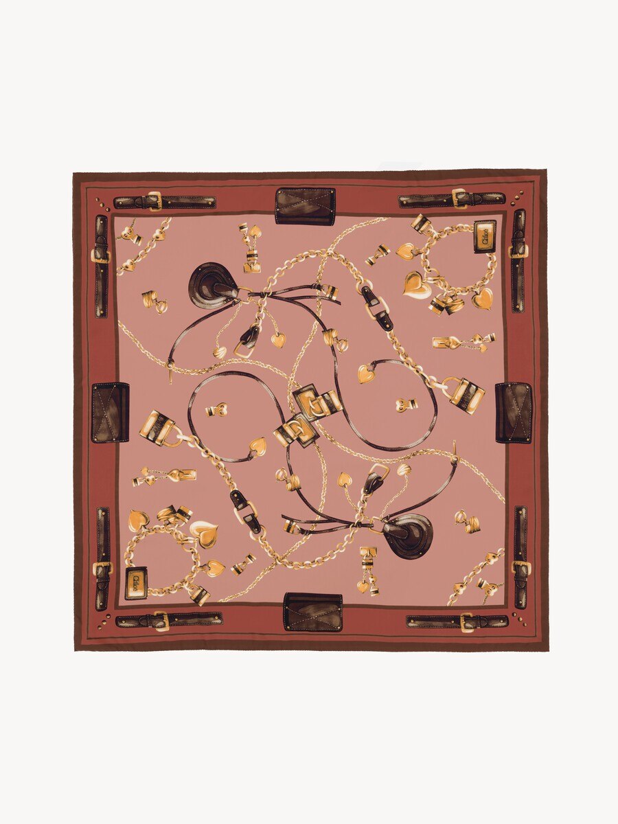 The Chlo&eacute; Paddington square scarf in silk twill - 2